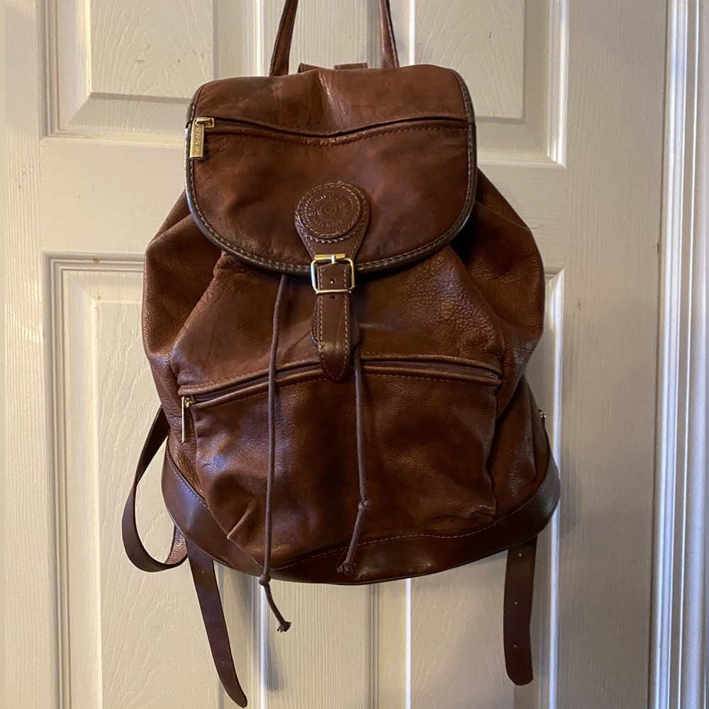 Vintage Leather backpack purse